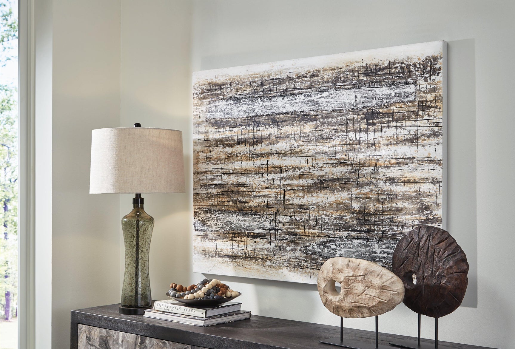 Grateville Gray/brown Wall Art - Ella Furniture
