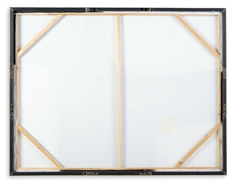 Reighlea Black/White Wall Art - Ella Furniture