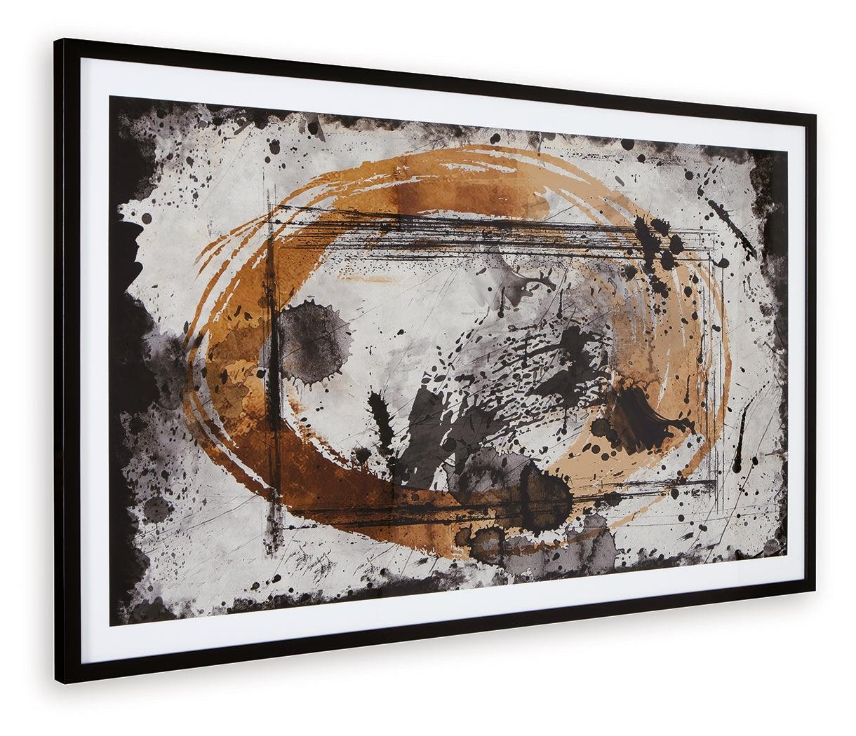 Clefting Black/caramel/tan Wall Art - Ella Furniture