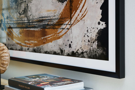 Clefting Black/caramel/tan Wall Art - Ella Furniture