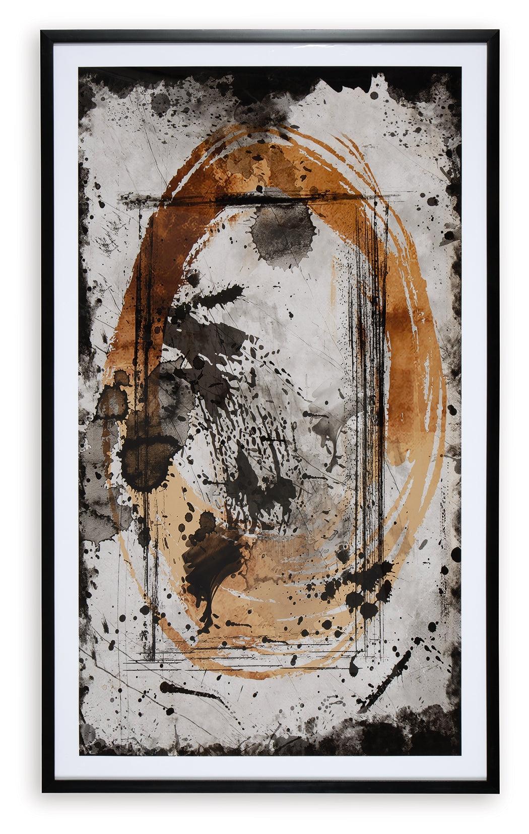 Clefting Black/caramel/tan Wall Art - Ella Furniture