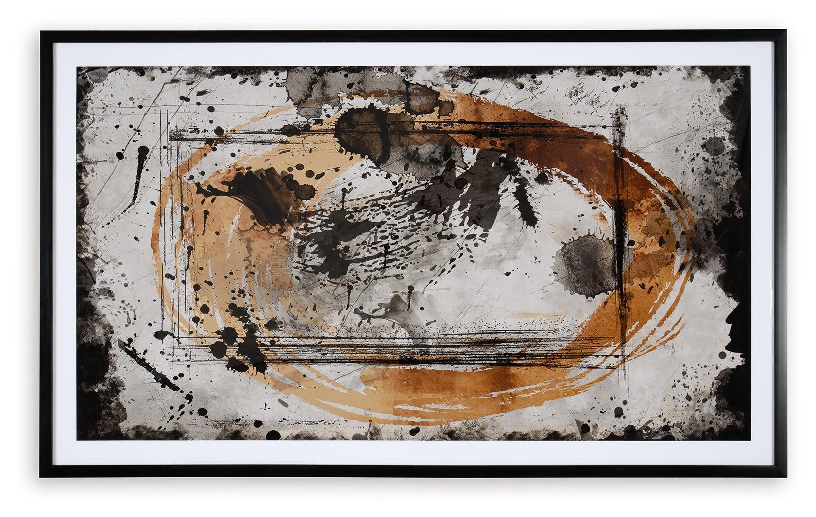 Clefting Black/caramel/tan Wall Art - Ella Furniture