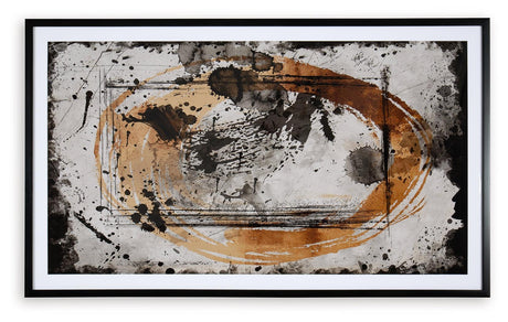Clefting Black/caramel/tan Wall Art - Ella Furniture