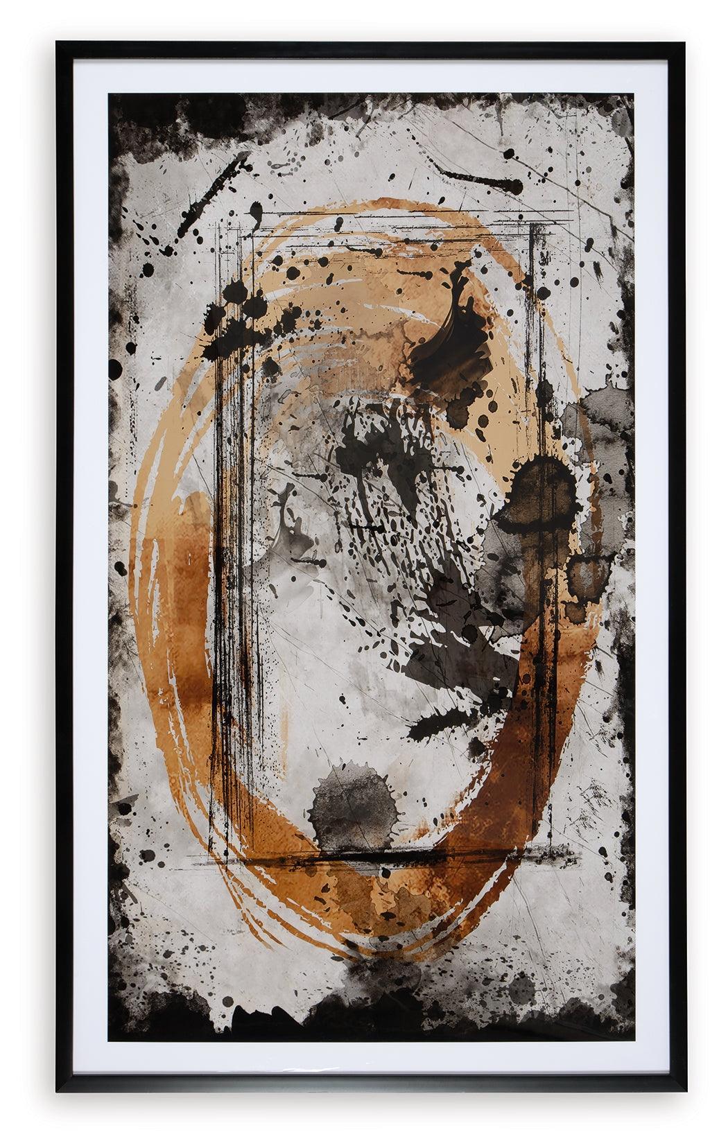 Clefting Black/caramel/tan Wall Art - Ella Furniture