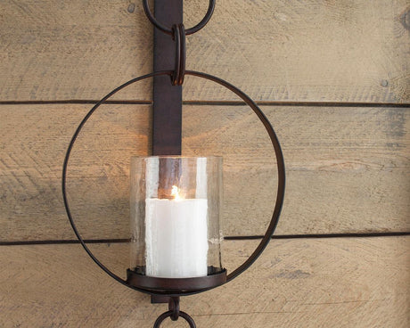 Ogaleesha bronze-tone wall sconce front view