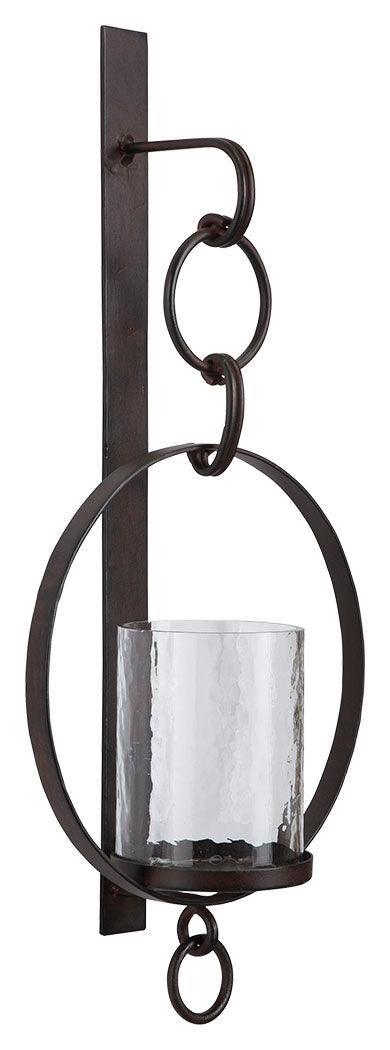 Ogaleesha bronze-tone wall sconce side angle