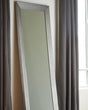 Duka Silver Finish Floor Mirror - Ella Furniture