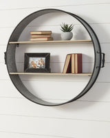 Eirny Antique Gray/natural Wall Shelf - Ella Furniture