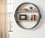Eirny Antique Gray/natural Wall Shelf - Ella Furniture