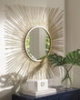 Elspeth Gold Finish Accent Mirror - Ella Furniture