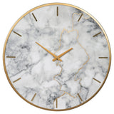 Jazmin Gray/gold Finish Wall Clock - Ella Furniture