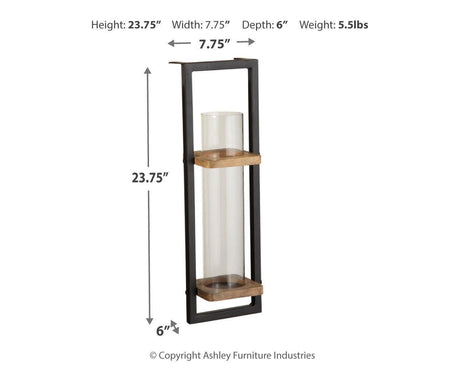 Colburn Natural/black Wall Sconce - Ella Furniture