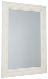 Jacee Antique White Accent Mirror - Ella Furniture