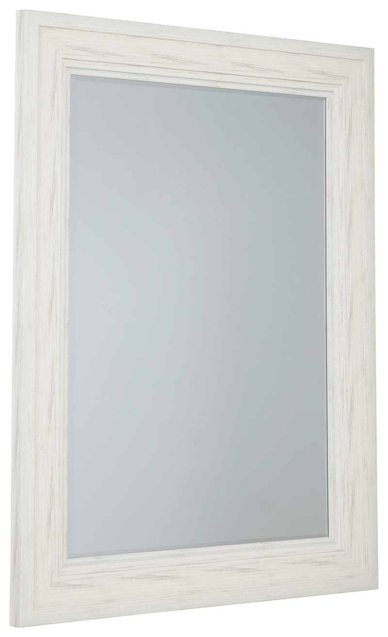 Jacee Antique White Accent Mirror - Ella Furniture