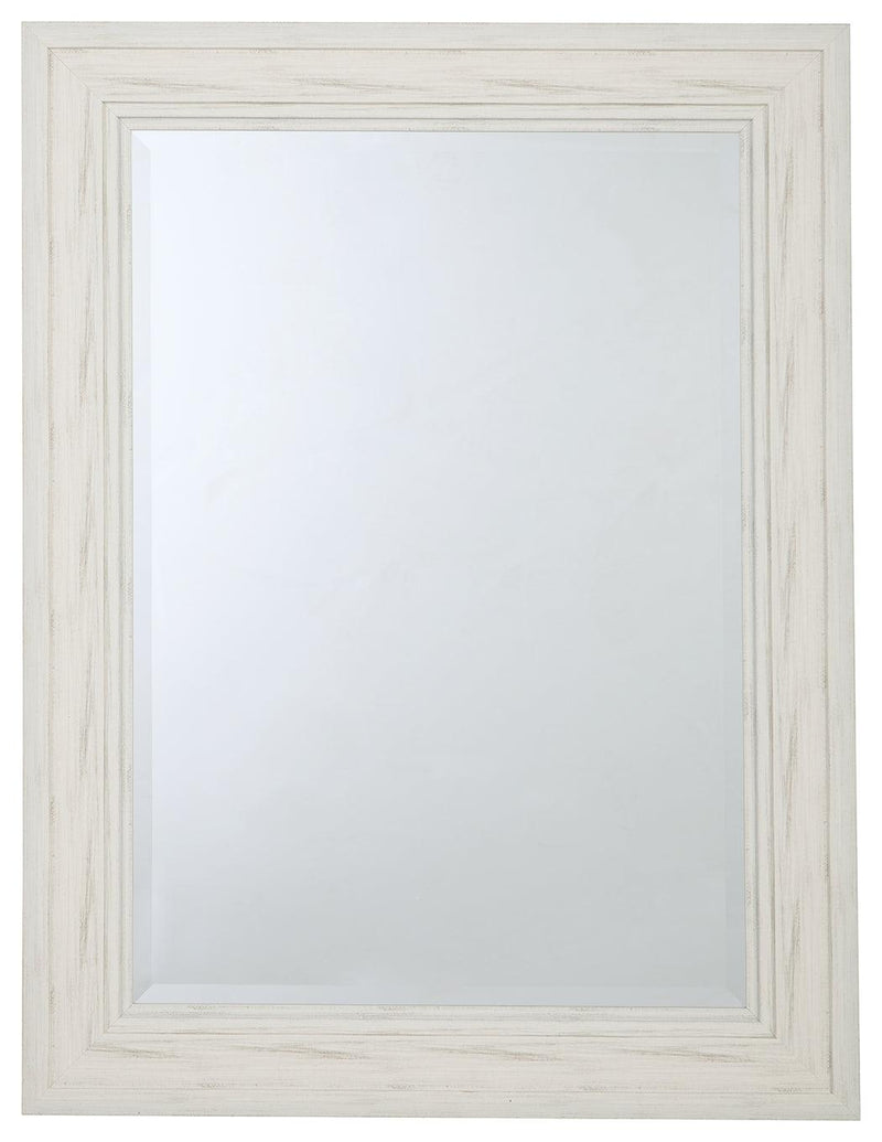 Jacee Antique White Accent Mirror - Ella Furniture