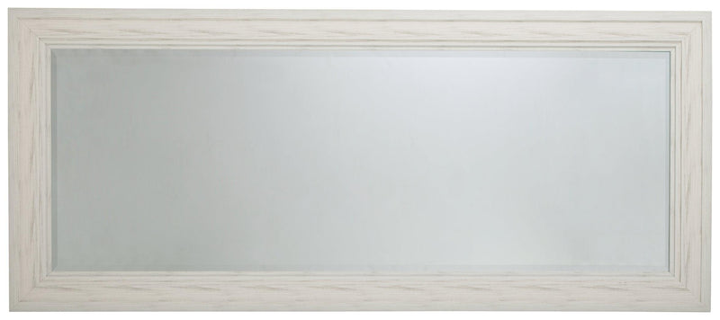 Jacee Antique White Floor Mirror - Ella Furniture