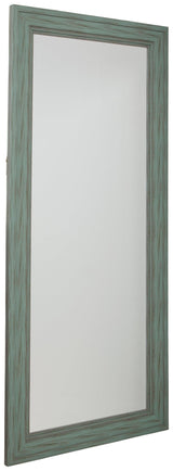 Jacee Antique Teal Floor Mirror - Ella Furniture