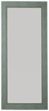 Jacee Antique Teal Floor Mirror - Ella Furniture