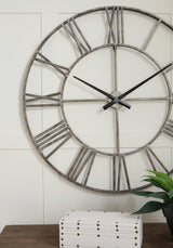 Paquita Antique White Wall Clock - Ella Furniture