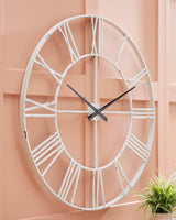 Paquita Antique White Wall Clock - Ella Furniture