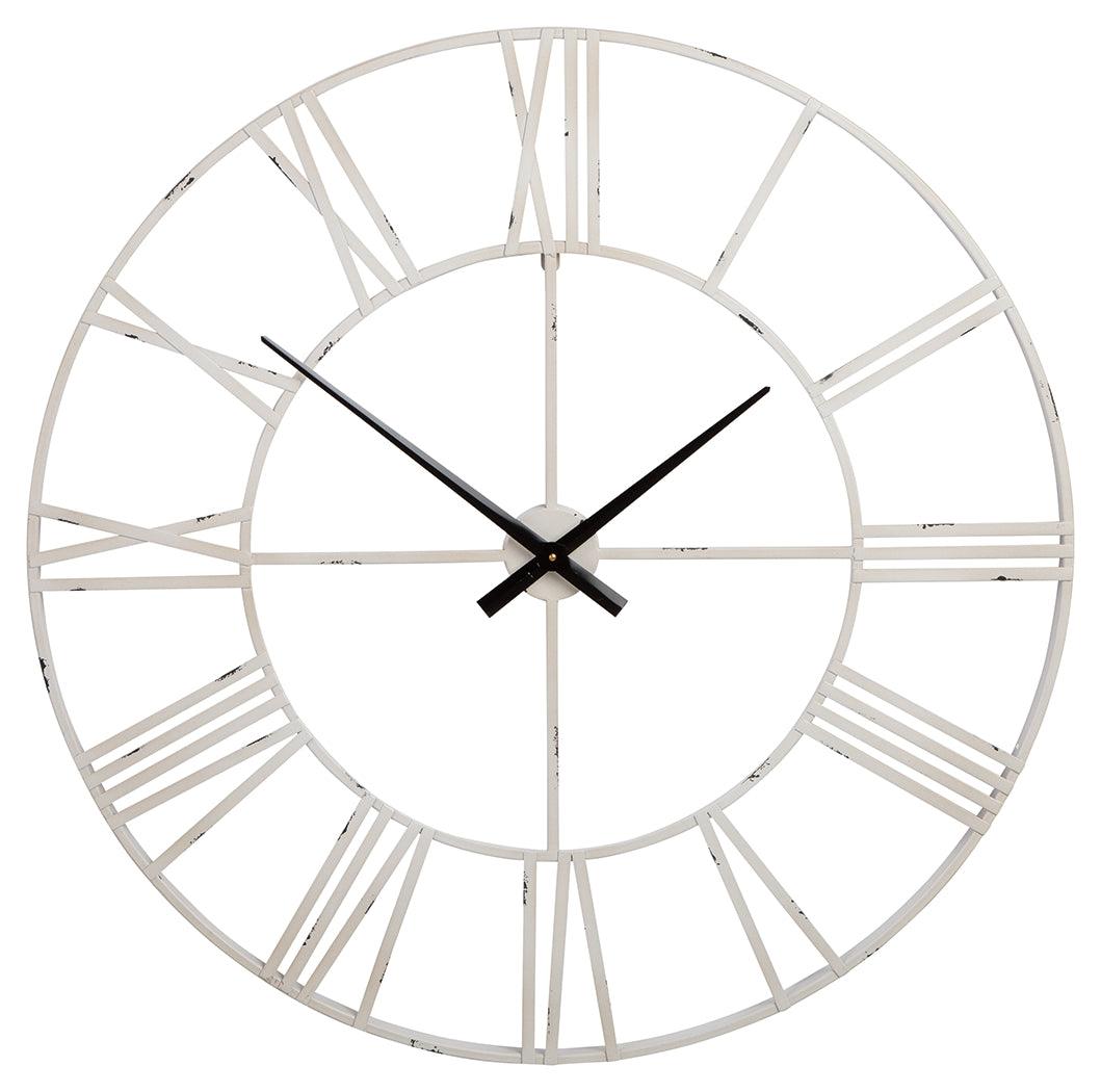 Paquita Antique White Wall Clock - Ella Furniture