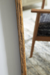 Ryandale Antique Brass Finish Floor Mirror - Ella Furniture