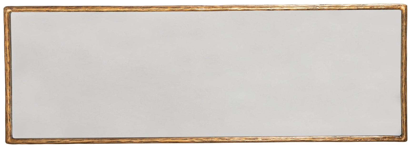 Ryandale Antique Brass Finish Floor Mirror - Ella Furniture