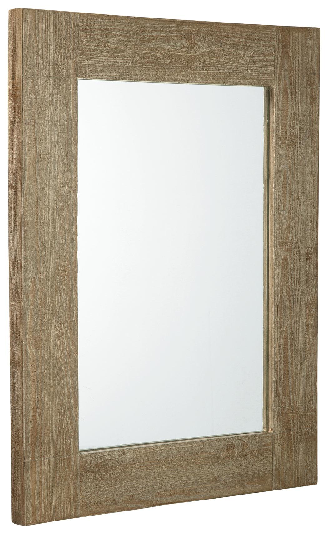 Waltleigh Distressed Brown Accent Mirror - Ella Furniture