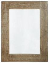 Waltleigh Distressed Brown Accent Mirror - Ella Furniture