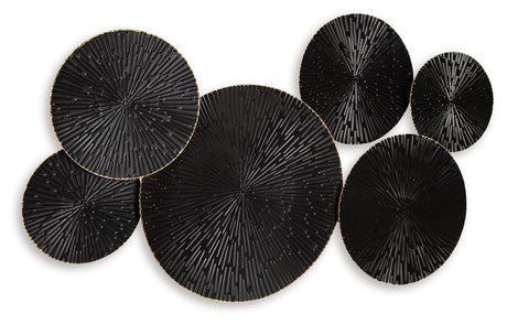 Rhetlen Black/gold Finish Wall Decor - Ella Furniture