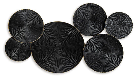 Rhetlen Black/gold Finish Wall Decor - Ella Furniture
