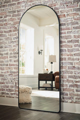 Sethall Black Floor Mirror - Ella Furniture