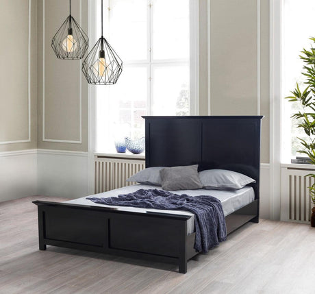 Natalie Black 4 Pc Queen Bedroom Set - Ella Furniture