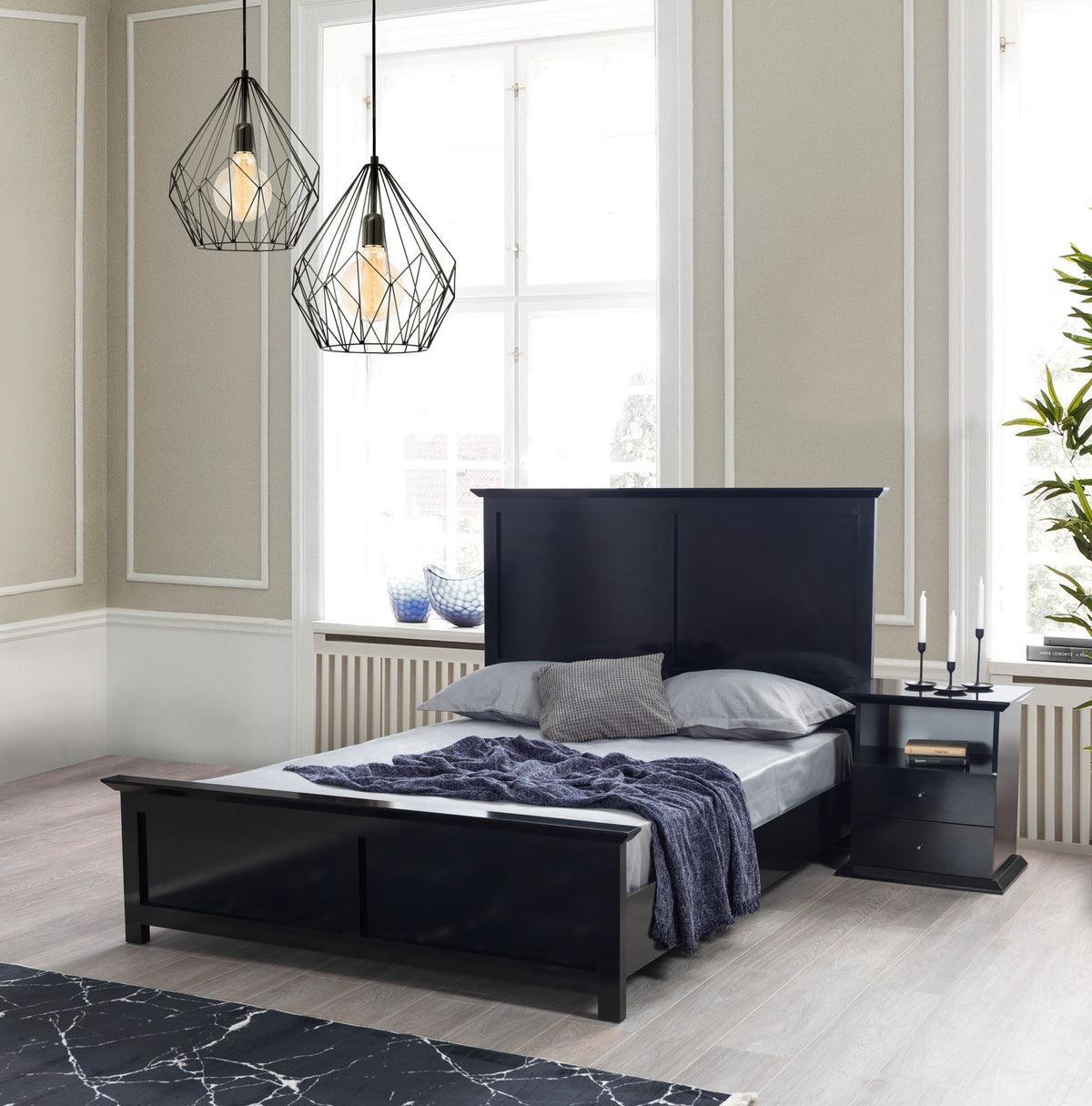 Natalie Black 4 Pc Queen Bedroom Set - Ella Furniture