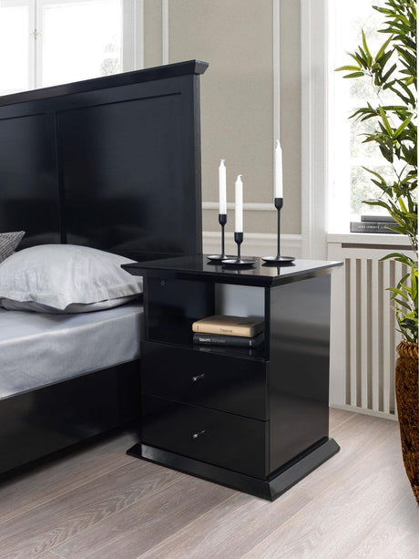 Natalie Black 4 Pc Queen Bedroom Set - Ella Furniture