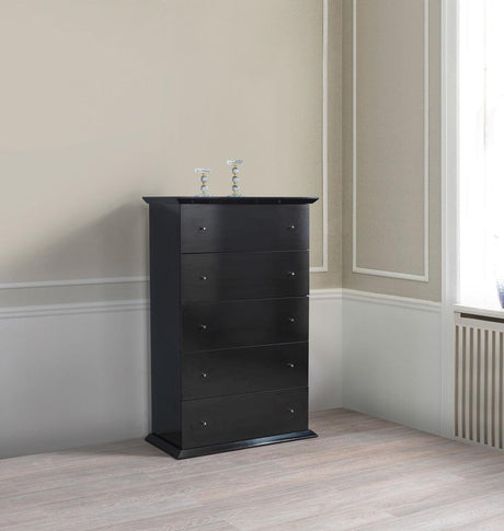 Natalie Black 4 Pc Queen Bedroom Set - Ella Furniture