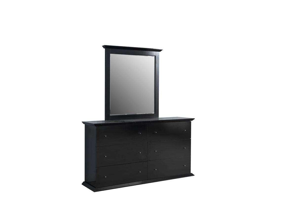 Natalie Black 4 Pc Queen Bedroom Set - Ella Furniture