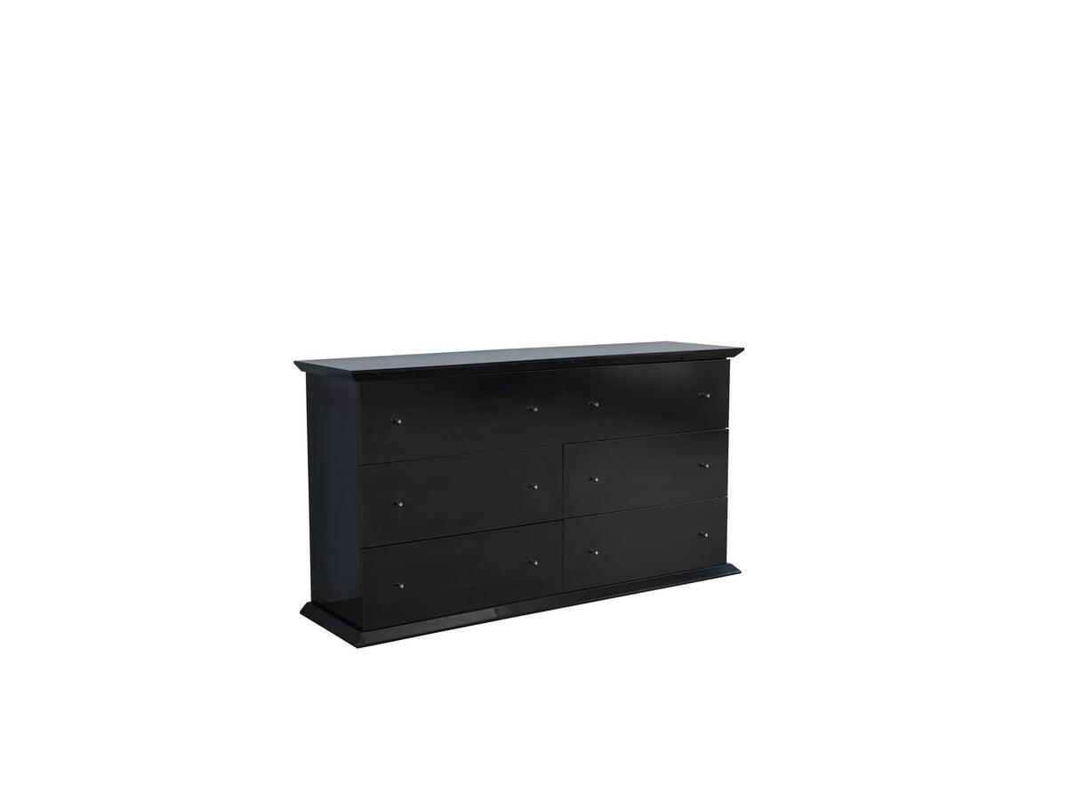 Natalie Black 4 Pc Queen Bedroom Set - Ella Furniture