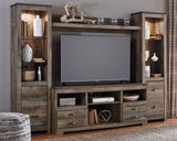 Trinell Brown 4-Piece Entertainment Center - Ella Furniture