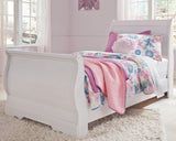 Anarasia White Twin Sleigh Bed - Ella Furniture