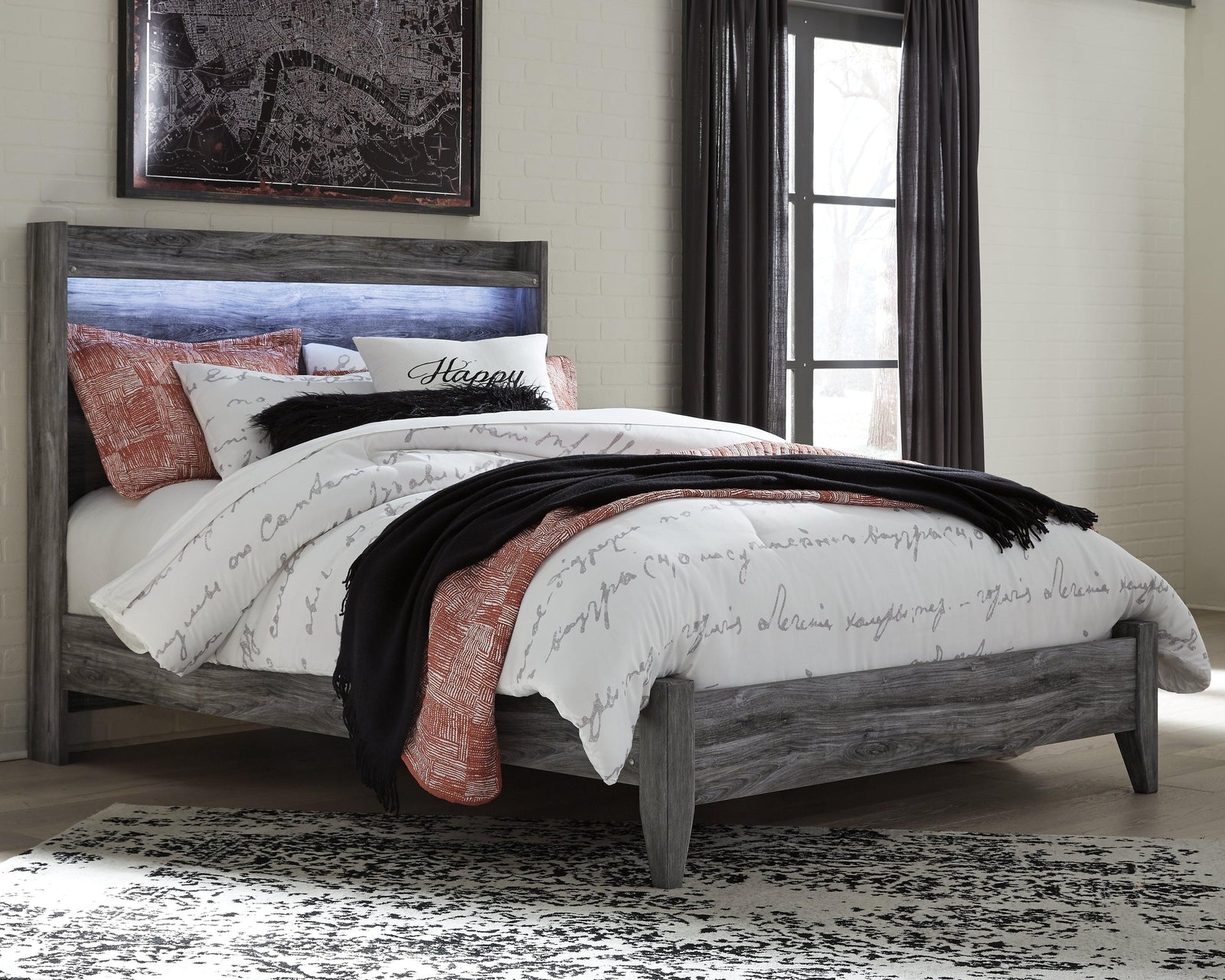 Baystorm Gray Queen Panel Bed B221B2 - Ella Furniture