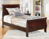 Alisdair Dark Brown Twin Sleigh Bed - Ella Furniture