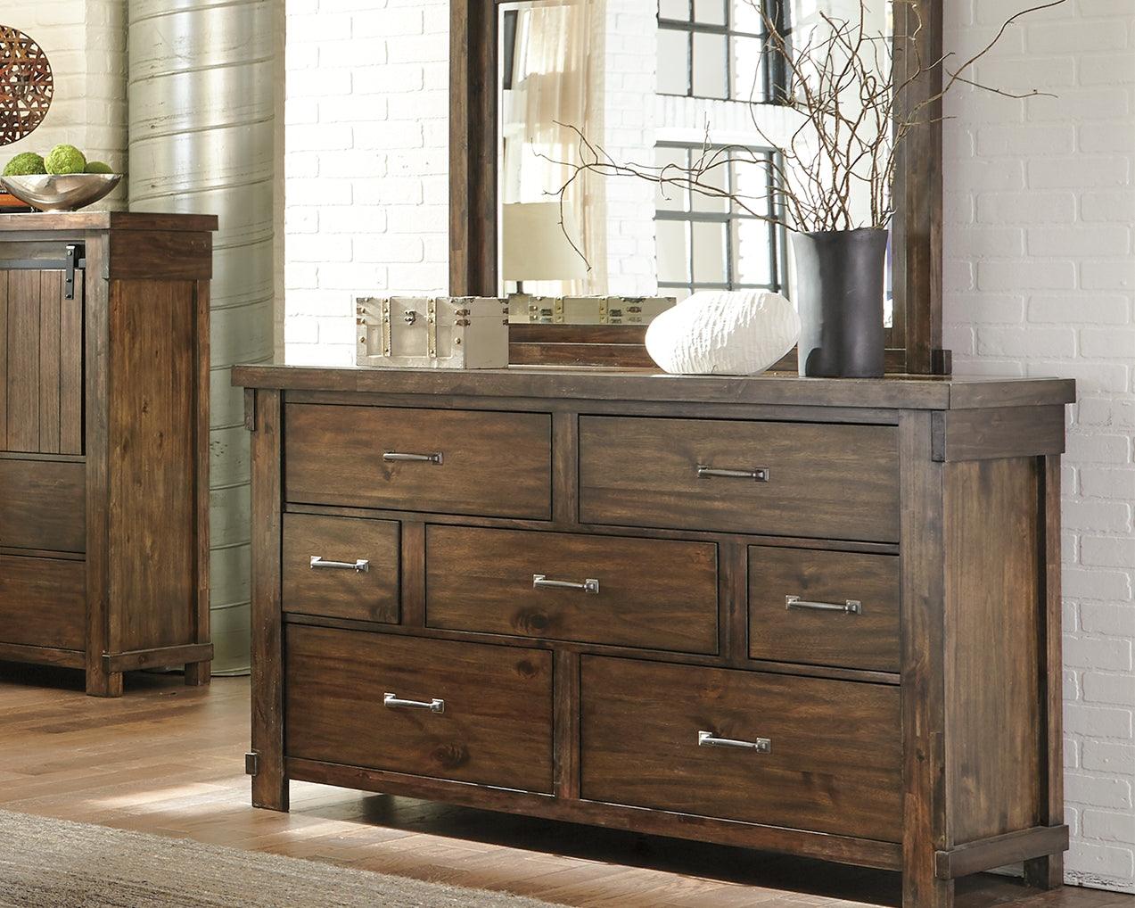 Lakeleigh Brown Dresser And Mirror - Ella Furniture