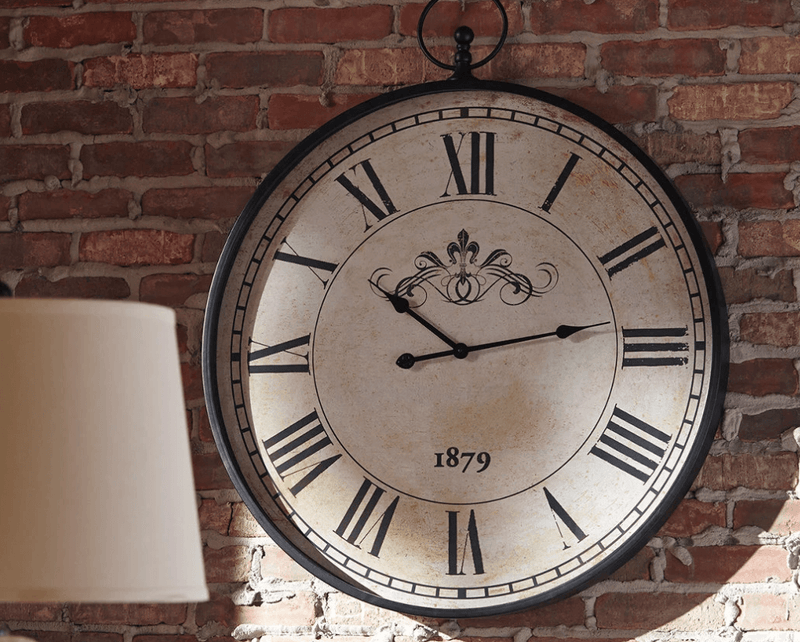 Augustina Antique Black Wall Clock