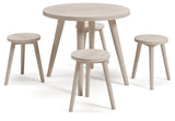 Blariden Natural Table And Chairs (Set Of 5) - Ella Furniture