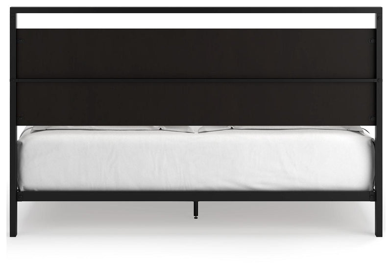 Dontally Gray/black Queen Platform Bed