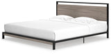 Dontally Gray/black King Platform Bed - Ella Furniture