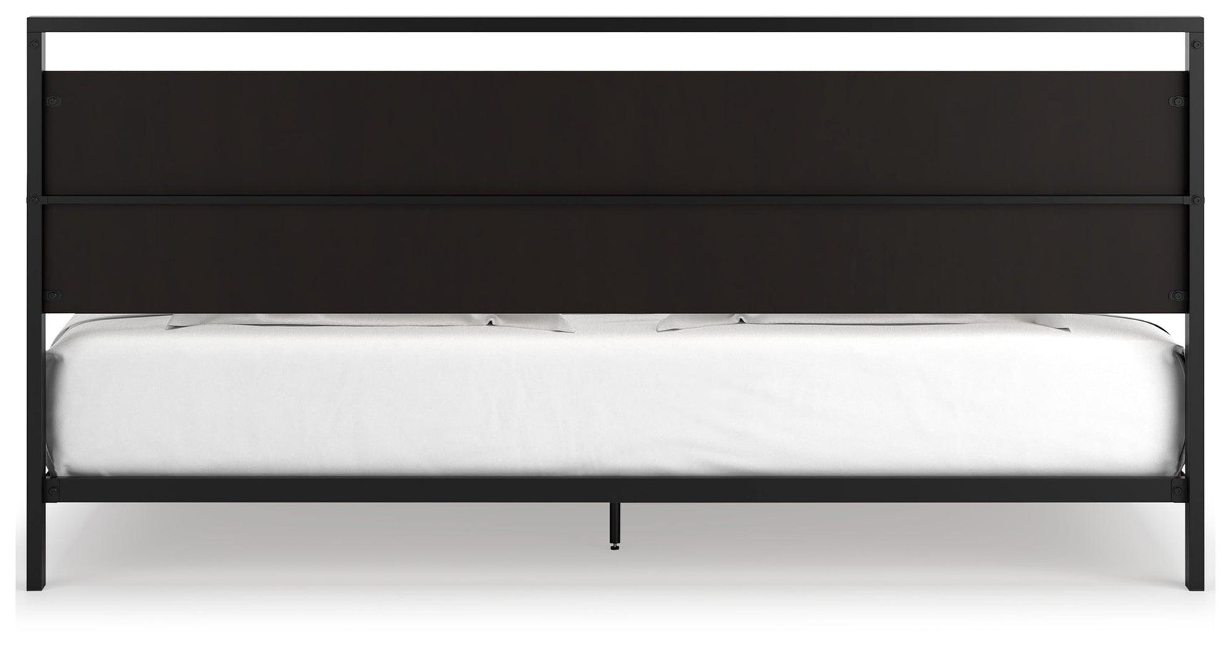 Dontally Gray/black King Platform Bed - Ella Furniture