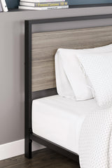 Dontally Gray/black King Platform Bed - Ella Furniture