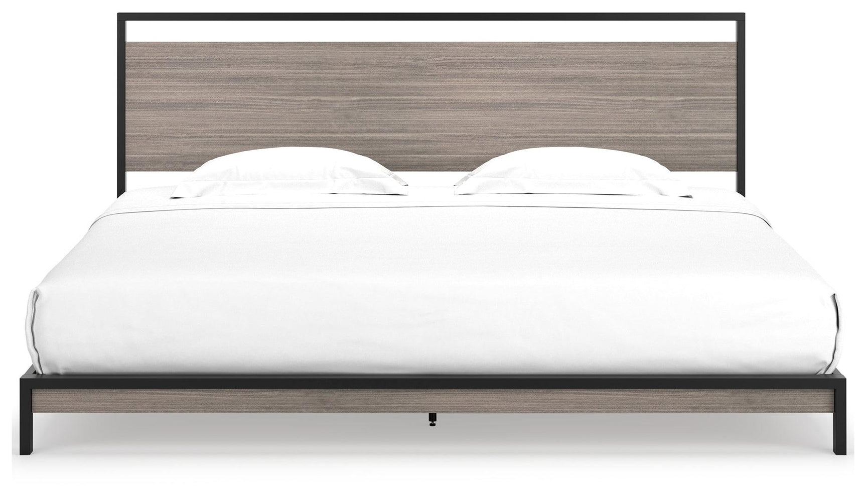 Dontally Gray/black King Platform Bed - Ella Furniture